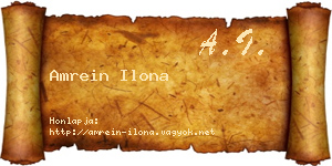 Amrein Ilona névjegykártya
