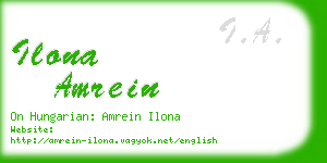 ilona amrein business card